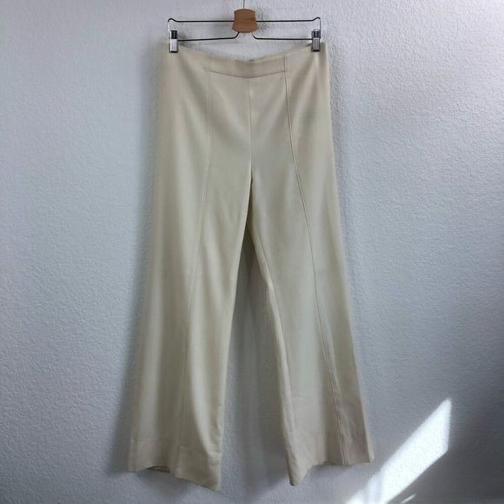 AYR Wool Flat Front Wide Leg Trousers